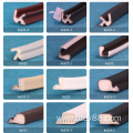 Rubber sealing strip for wooden doors